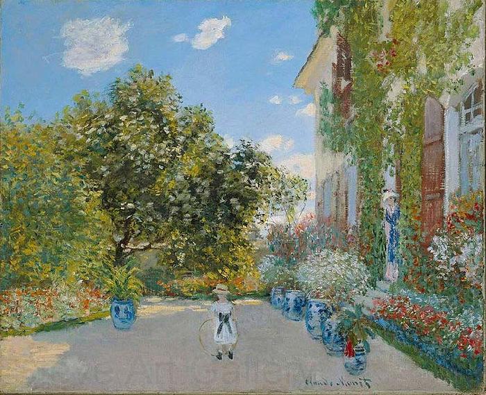Claude Monet The Artist House at Argenteuil Norge oil painting art